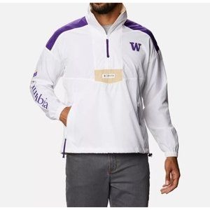 NEW Univ. of Washington Huskies Columbia Pullover Water/Wind Resistant Men's 2XL